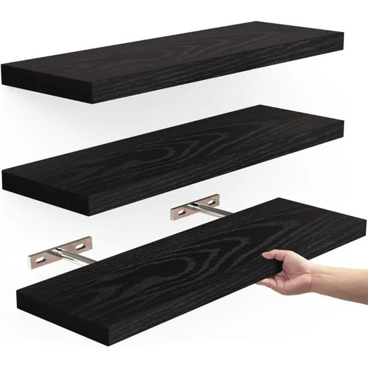 Wooden Floating Shelves: Invisible Brackets, Sturdy Design